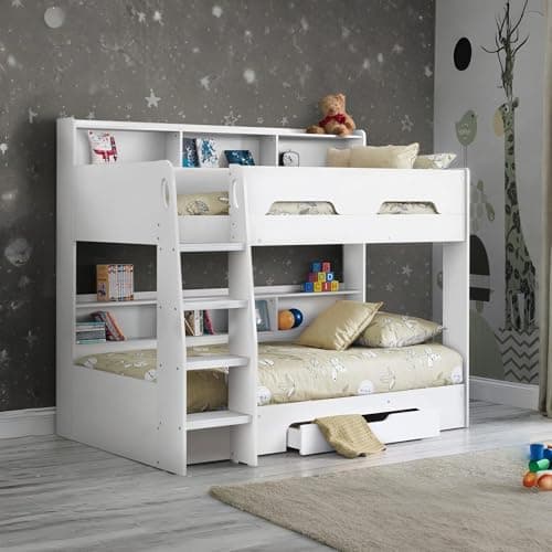 Image of Julian Bowen White Wood Orion Bunk Bed, Single