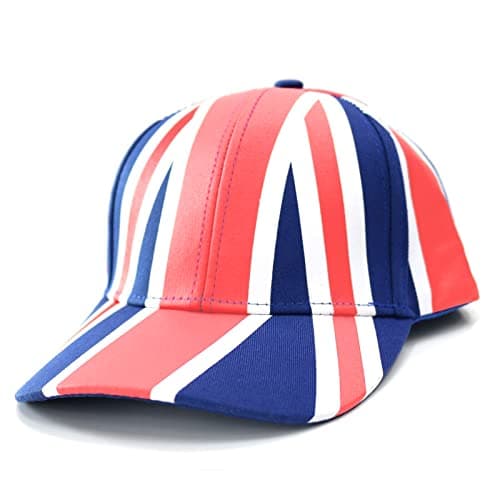 Image of Unisex Adult Baseball Cap GB Great Britain Union Jack Flag Print Summer Sun Hat