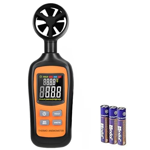 Image of Digital Anemometer,Handheld Wind Speed Meter,Air Flow Velocity Meter for Measuring Wind Speed/Temperature with Backlight LCD,for Shooting, HVAC, Drone Flying,Windsurfing, Sailing, Surfing, Fishing