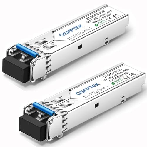 Image of 2Pack 1000BASE-LX/LH Gigabit SFP Module, 1310nm, 10km, DDM, Single-Mode LC Mini-GBIC Transceiver for Cisco GLC-LH-SMD/GLC-LX-SM-RGD, Ubiquiti UF-SM-1G, Netgear, Mikrotik, Supermicro