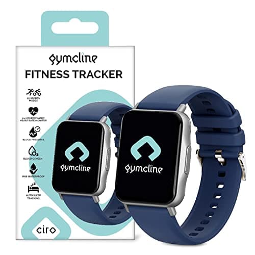 Image of Gymcline Fitness Watch Ciro Fitness Tracker with Multiple Sports Modes, Heart Rate Monitor, Sleep Tracker, Step Counter and Daily Activity Monitoring Waterproof Watch for Women and Men, Navy