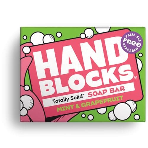 Image of Hand Blocks: Mint & Grapefruit - Cold Processed Natural Soap Bars - Plastic, Palm, SLS, SLES & Paraben Free