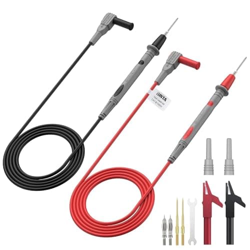Image of BINTA Multimeter Test Leads Kit for Home DIY, Electrical Test, Car Maintenance, Test Leads Kit with Replaceable Test Probes, Alligator Clips