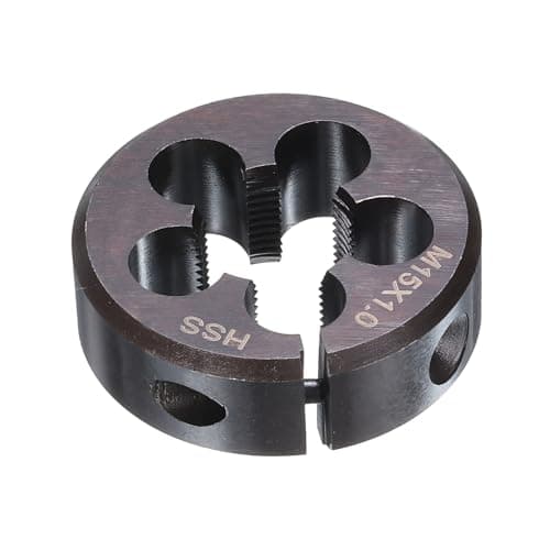 Image of sourcing map Round Threading Die M15 x 1 Metric Thread 38mm OD Adjustable Right Hand High-Speed Steel (HSS) Round Die Screw Thread Cutting Die for Thread Repair