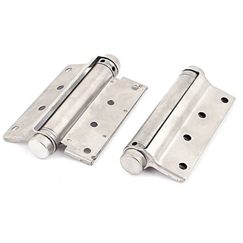Image of Sourcingmap Single Action Spring Stainless Steel Door Hinge 100mm Length 2Pcs