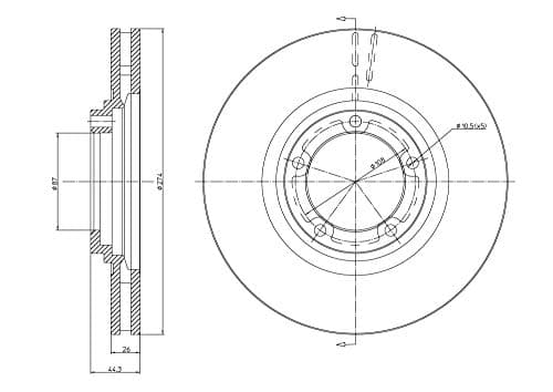 Image of metelligroup 23-1079C - Coated Brake Discs
