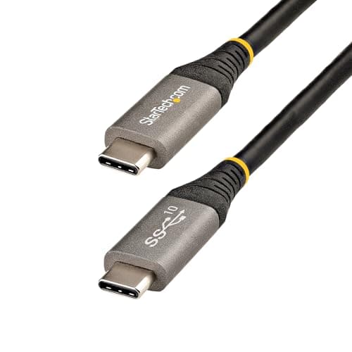 Image of StarTech 3.3ft (1m) USB-C Cable, 10Gbps, 100W (5A) PD, 8K 60Hz / 4K 144Hz, USB-IF Certified, Thunderbolt Compatible