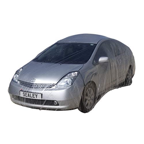 Image of Sealey TDCCL LARGE Transparent Temporary Universal Car cover Valet Bodyshop etc