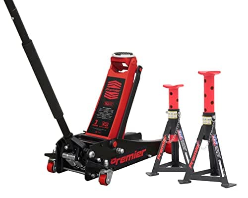 Image of Sealey Trolley Jack 3 Tonne & Axle Stands (Pair) 3 Tonne per Stand Combo - 3040ARCOMBO