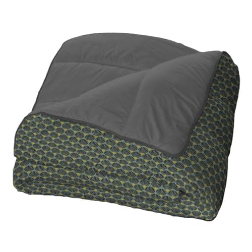 Image of Bleu Calin Kylie Printed Warm Duvet for Double Bed, Polyester, Green/Grey, 220 x 240 cm