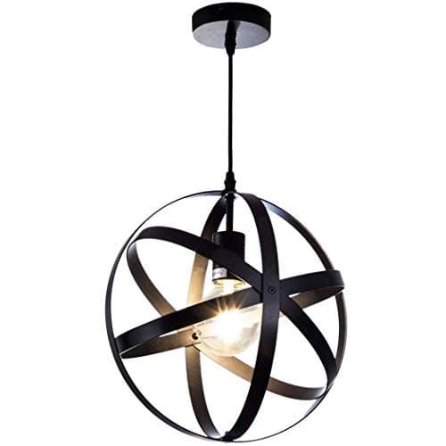 Image of Giggi Black Ceiling Light, Modern Industrial Ceiling Lights with Adjustable Shape & Length, Round Pendant Light Fixture with E27 Fitting, Ceiling Lights Living Room Kitchen Bedroom Lounge Hallway