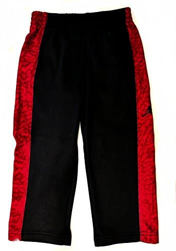 Image of Nike Air Jordan Boys Therma-Fit Track Pants - Black/Gym Red (2T)