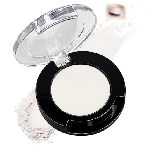 Image of Matte White Single Eyeshadow, High Silky Powder, Long-Lasting Waterproof Eye Makeup, Smooth Blendable Formula for Brightening, Highlighting & Smokey Eye Looks (Cream Beige)
