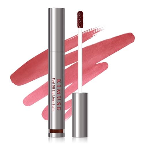 Image of KIMUSE Peel Off Lip Liner Stain, Long Lasting Lip Tint Stain Peel Off, Waterproof, Transfer-Proof, Highly Pigmented Color Peel Off Lip Stain Liner, Matte Finish