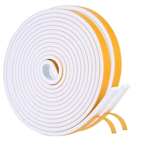 Image of Draft Excluder for Doors, 10 mm(W) x 3 mm(T) x 12 m (L) Weather Stripping Door Seal Strip, Draft Excluder Tape for Windows and Doors, Window Seal Strip