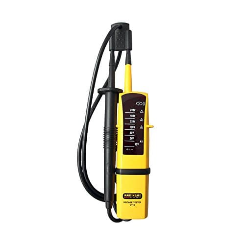 Image of Martindale VT12 - LED, 12 to 690 Volt, AC/DC, 2 Pole, Voltage & Continuity Tester/Indicator with Built-in Polarity Indication, Compatible with The Martindale PD690 Proving Unit