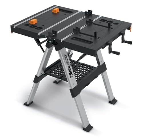 Image of Beta Utensili, C56BLP Multi-Purpose Folding Workbench 820 x 630 mm with Graduated Scale, Storage Shelf and Carry Handle, Capacity 200 kg