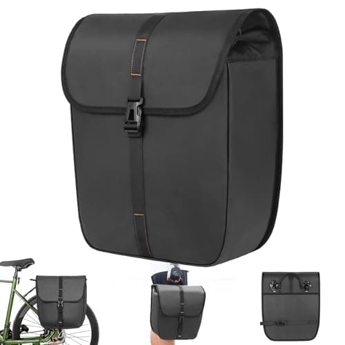 Image of QYCHHJ 20L Bike Bag Bicycle Panniers Water Resistant Large Capacity Rear Rack Bag Ebike Trunk Storage Cycling Carrier Bicycle Rear Seat Carrier Bike Accessories CargoPouch with Reflector (20L)