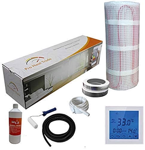 Image of Electric Underfloor Yellow Box Heating kit 150w - 10.0m2 - White Touch Thermostat