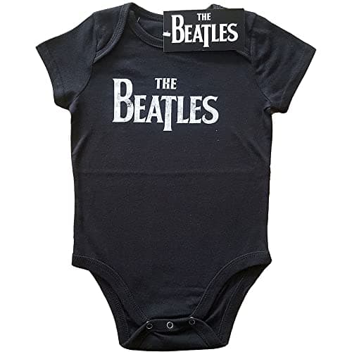 Image of The Beatles Kids Baby Grow: Drop T Logo - 12 - 18 Months - Black