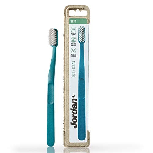 Image of Jordan Green Clean – Award Winning Sustainable Eco Toothbrush Made from Recycled Materials | Eco Friendly | Scandinavian Design | Soft Bristles | Mixed Colour