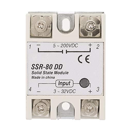 Image of SSR-80DD 3-32VDC to 5-60VDC 80A Output Current DC-AC Solid State Relay SSR Module For Industrial Automation Process (2Pcs) 30 amp solid state relay