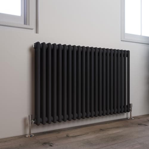 Image of ELEGANT Radiator Traditional Column 600 x 1010 mm Horizontal Designer Radiator Central Heating with Anthracite Double Column
