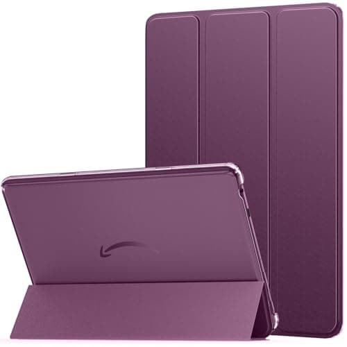 Image of MoKo Case for All-new Amazon Fire HD 10 Tablet (13th Generation, 2023 Release) 10.1", PU Leather Trifold Stand Cover for Fire Tablet 10 2023, Auto Wake/Sleep, Dark Purple