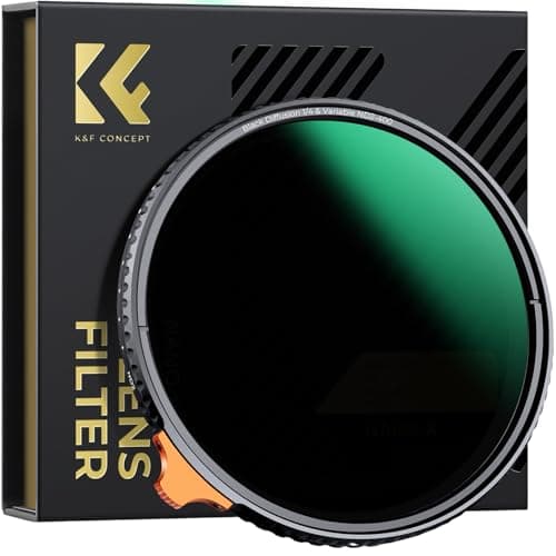 Image of K&F CONCEPT Black Diffusion Mist ND Filter 82mm, 1–9 Stop Variable ND2-400, HD 28-Layer Coated Optical Glass, Waterproof, Scratch-Resistant, Camera Lens Compatible (Nano-X Series)