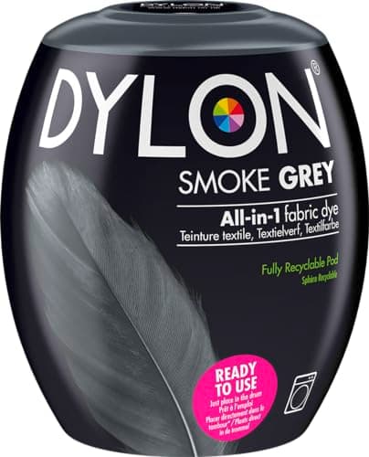 Image of DYLON Washing Machine Fabric Dye Pod for Clothes & Soft Furnishings, Smoke Grey, 350 g (Pack of 1) (Packing May Vary)