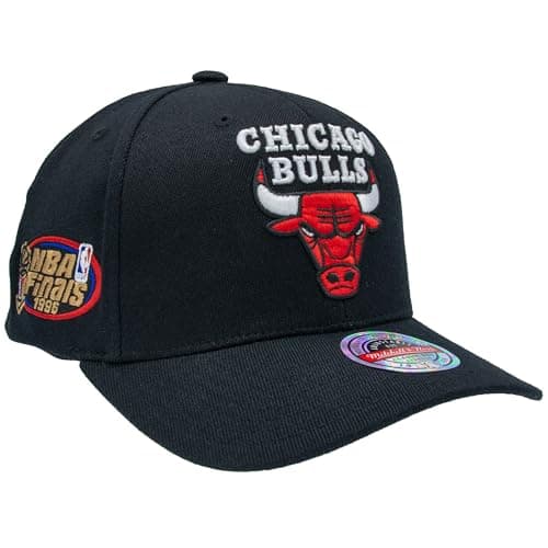 Image of Mitchell & Ness NBA Top Spot Snapback Baseball Cap, Chicago Bulls Black, One Size
