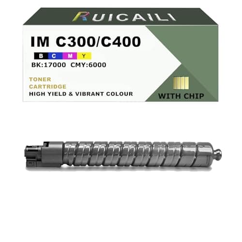 Image of RUICAILI IM C300 C400 Compatible Toner Cartridge Replacement for Ricoh Work with IM C300 C400 Printer (1, Black)