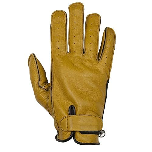 Image of Helstons Motorcycle gloves Hiro Summer Leather Soft Gold-Black, Black/Gold, T10