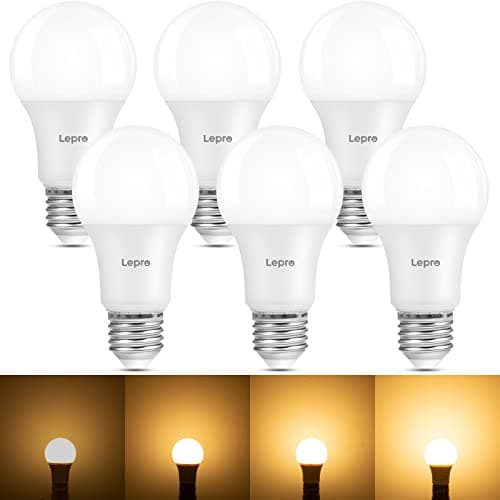 Image of Lepro E27 Screw Bulb Dimmable, 7W Equivalent to 60W, Warm White 2700K E27 LED Bulbs, 800 Lumens Edison LED Light Bulb, Energy Saving Light Bulbs for Lamp, Pack of 6