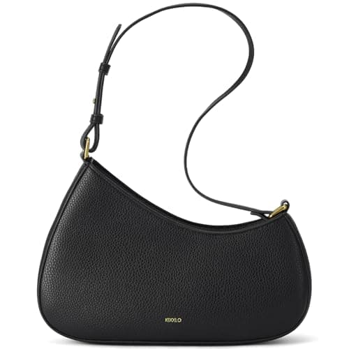 Image of TORISKY Women's Small Elegant Half-Moon Bag Outing Wallet Handbag Adjustable Shoulder Bag（FS101-Black