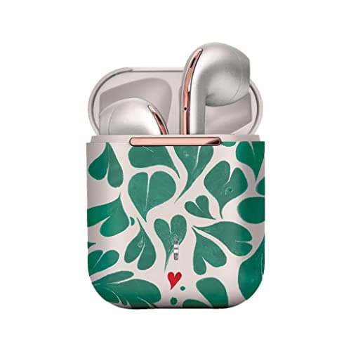 Image of VQ Wren Cath Kidston Designer Prints True Wireless Bluetooth Earbuds - Bluetooth 5.1 - Smartphone Devices - HD Mic, Incredible Sound, Long Battery Life - Wren Earbuds (Marble Hearts Green)