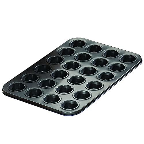 Image of Hairy Bikers Bakeware, 24 Cup Muffin Tray, Non Stick, Dishwasher Safe, Blue