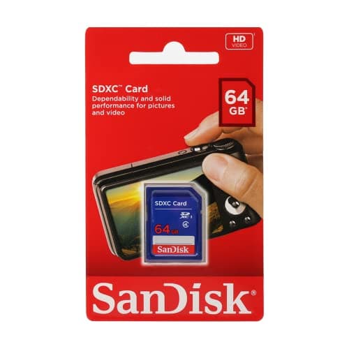 Image of SanDisk SDSDB-064G-B35 64 GB SDXC Class 4 Memory Card - Blue (Label May Change)