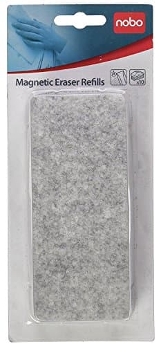 Image of Nobo Easypeel Drywipe Eraser, Pack Includes 10 Peelable Felt Pads, White, 34533944