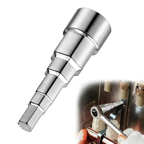 Image of JNEYVIC Radiator Step Wrench Universal Radiator Valve Socket Wrench 5 Step Wrench with 1/2 Inch Internal Square Tap Extension Key Heating Key for Ratchet Sanitary