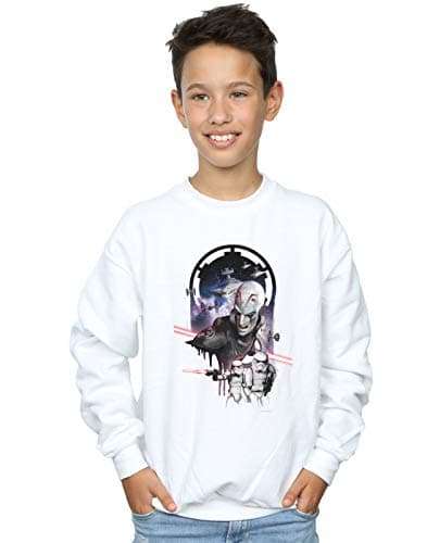 Image of Absolute Cult Star Wars Boys Rebels The Grand Inquisitor Sweatshirt White 7-8 Years