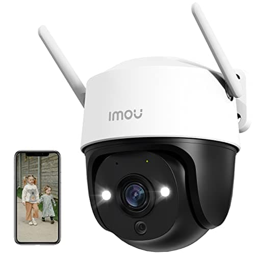 Image of Imou 3K Security Camera Outdoor with AI Human/Vehicle Detection, 360° PTZ WiFi Home IP CCTV Camera Wireless, 5MP Color Night Vision, Auto Tracking, Siren, 2-way Audio, IP66, Works with Alexa