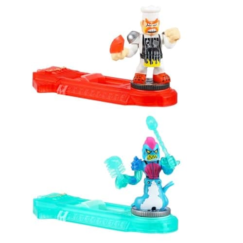 Image of Legends of Akedo Powerstorm Versus Pack 2 Mini Battling Warriors and 2 Battle Controllers Epic Briny Versus Bun Burner