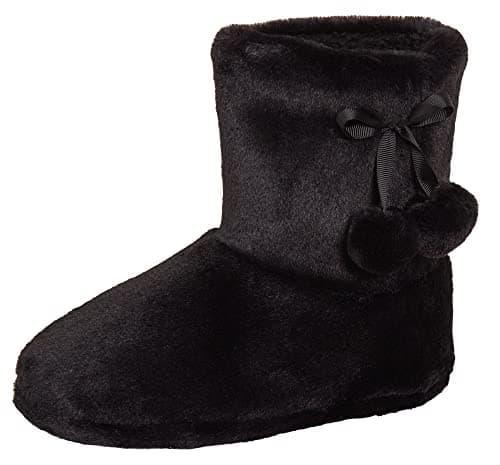 Image of Lora Dora Womens Faux Fur Slipper Boots Black 7-8