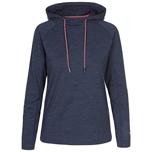 Image of Trespass Womens Hoodie Hattie - Long Sleeved, Rear Zip Pocket, Contrast Inner Binding, Reflective Logos, Grown-On Hood, Dual String Pulleys, Knitted Fabric