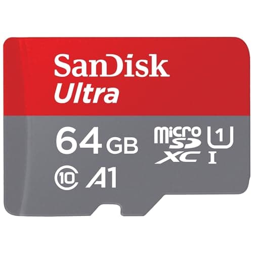 Image of SanDisk 64GB Ultra microSDXC Card + SD Adapter up to 140 MB/s with A1 App Performance, UHS-I, Class 10, U1, Black (SDSQUAB-064G-GN6MA)