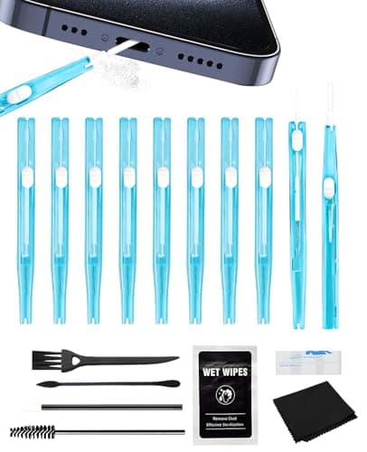 Image of hommova 17pcs Charging Port Cleaning Kit - 10pcs Charging Port Brushes & 7pcs Screen Tools | The Ultimate Anti-Clogging Kit for USB-C & Headphone Jack | Safe Cleaner for Phone, Tablet