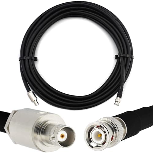 Image of RANGEFUL 164ft (50m) BNC Male to BNC Female UHF RG213 CB Coaxial Cable — BNC Male Female Extension Coax 50 Ohm — for HAM CB Radio Antenna SWR Meter Amateur Short Wave RF