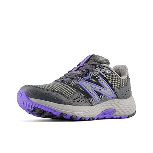 Image of New Balance Women's 410 V8 Trail Running Shoe, Shadow Grey/Electric Indigo/Black, 6 UK