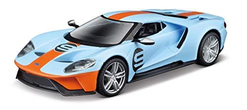 Image of Bburago FORD RACE HERITAGE COLLECTION- 2019 FORD GT Race Car - 1:32 Scale - Incredibly Detailed Die-Cast Replica Collectible Model Vehicle